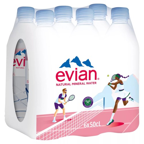 Evian Still Natural Mineral Spring Bottled Water Multipack