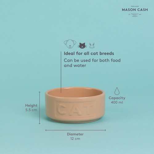 Mason Cash Cane Lettered Cat Bowl 13cm