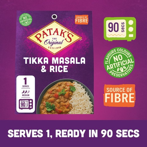 Pataks Tikka Masala Curry & Rice