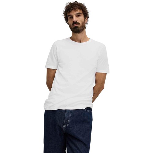 M&S Mens Cotton Crew Neck T-Shirt, L, White