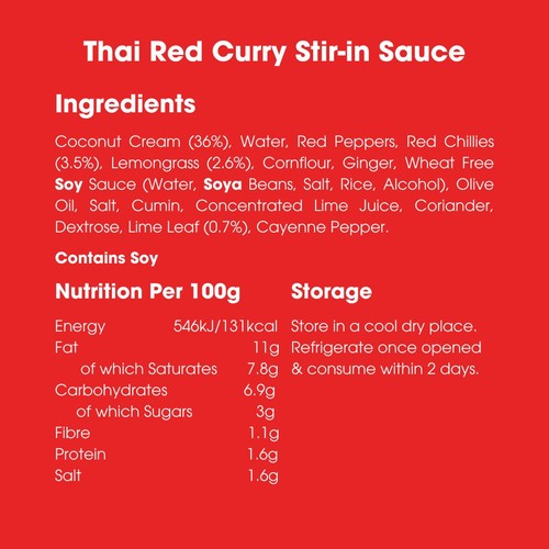 Bay's Kitchen Thai Red Curry Stir-in Sauce