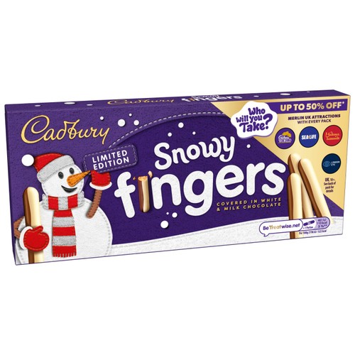 Cadbury Fingers Snowy White & Milk Chocolate Biscuits