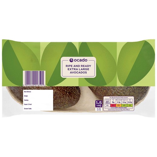 Ocado Extra Large Ripe & Ready Avocados