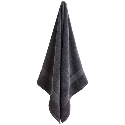 M&S Super Soft Pure Cotton Antibacterial Face Towel, Charcoall