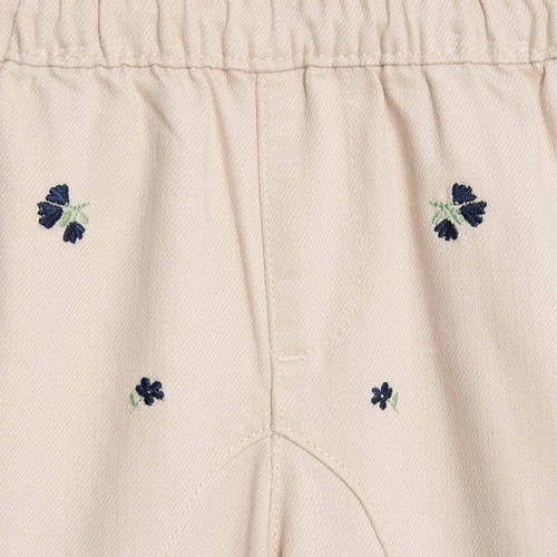 M&S Floral Embroidered Jean, 18-24 Months, Cream