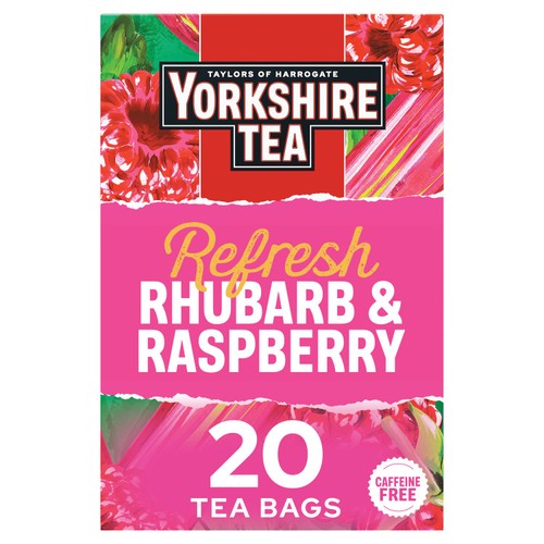 Yorkshire Tea Refresh Rhubarb & Raspberry Fruit Tea Bags