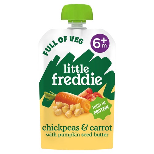 Little Freddie Organic Chickpea & Carrot Baby Food Pouch 6+ Months