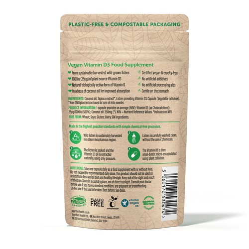 Together Health Vitamin D,  Plant Source, 1,000 IU