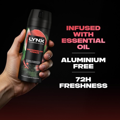 Lynx Fine Fragrance Collection Premium Deodorant Bodyspray Watermelon