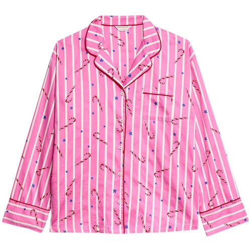 M&S Womens Striped Pyjama Set, 20, Pink 