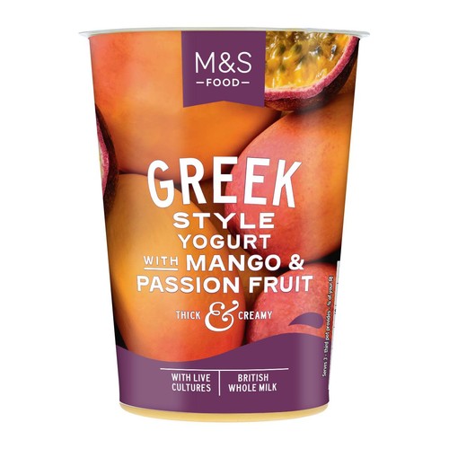 M&S Greek Style Yogurt Layered with Mango & Passion Fruit