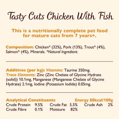 Lily's Kitchen Chicken & Fish Tasty Cuts in Gravy for Mature Cats