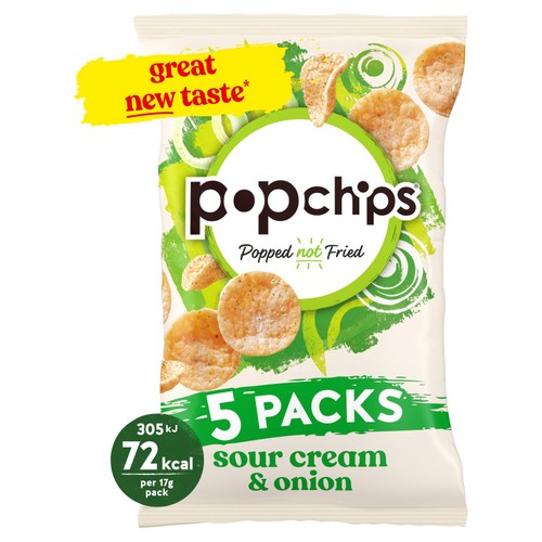 popchips Sour Cream & Onion Multipack Crisps