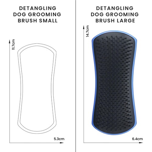 Pet Teezer Large Detangling Brush Blue Grey