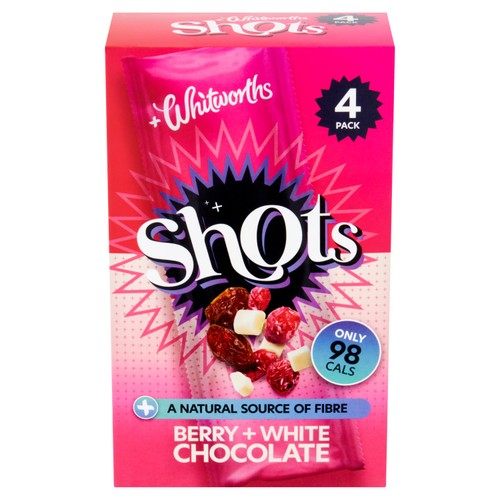 Whitworths Shots Snack Pack Berry & White Chocolate