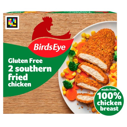 Birds Eye 2 Gluten Free Southern Fried Chicken in Breadcrumbs