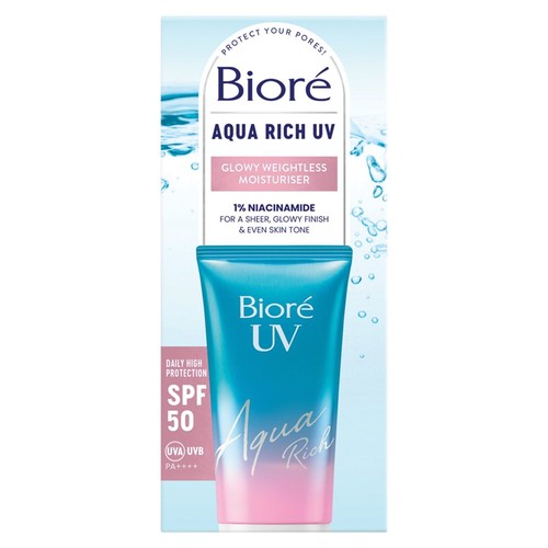 Biore UV Aqua Rich Glowy Weightless Moisturiser SPF 50