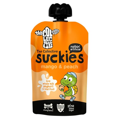 The Collective Suckies No Added Sugar Mango & Peach Yoghurt, 90g The Collective Suckies No Added Sugar Mango & Peach Yoghurt, 90g