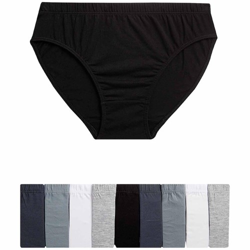 M&S Boys Pure Cotton Briefs, 6-7 Years, Grey