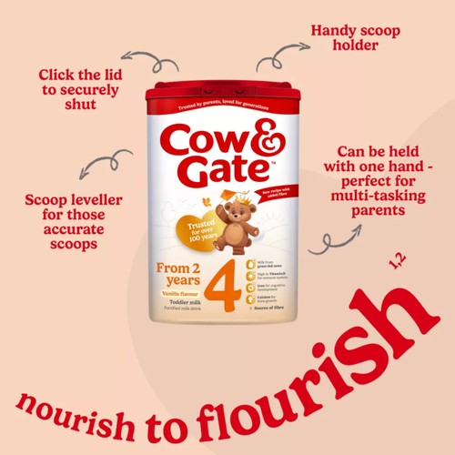 Cow & Gate 4 Toddler Milk Formula 2+ Years