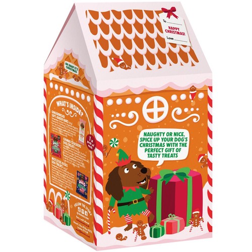 Denzel's Gingerbread House Gift Box for Dogs
