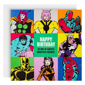Marvel Avengers Happy Birthday Card