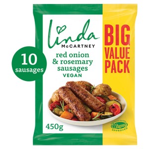 Linda McCartney's 10 Vegetarian Red Onion & Rosemary Sausages