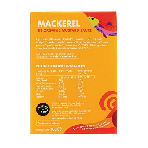 Fish 4 Ever Mackerel in Mustard Sauce