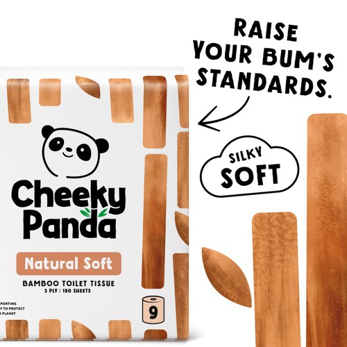 The Cheeky Panda Natural Colour Bamboo Toilet Tissue