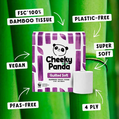 The Cheeky Panda Luxury Quilted Bamboo Toilet Tissue