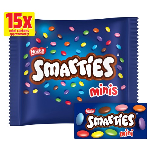 Smarties Mini Cartons Chocolate 15 Pack Multipack