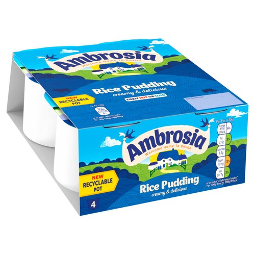 Ambrosia Rice Pudding Dessert Snack Pots