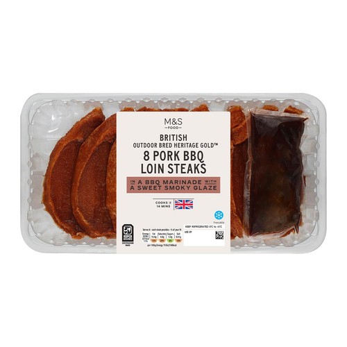 M&S Heritage Gold British Sweet & Smoky Pork Loin Steaks