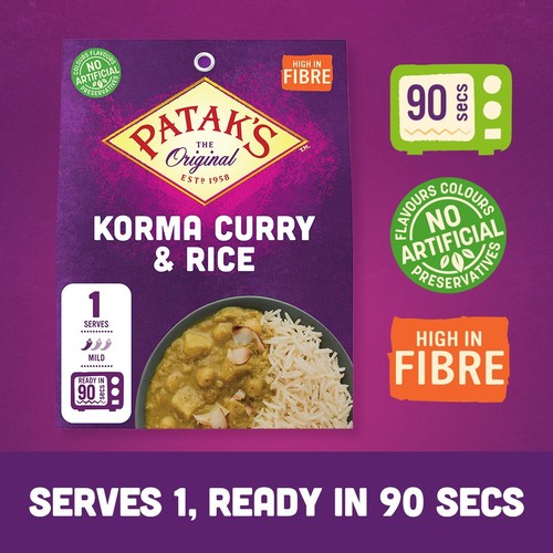 Pataks Korma Curry & Rice