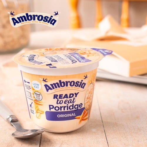 Ambrosia Ready to Eat Porridge Oat Cereal Pot Original