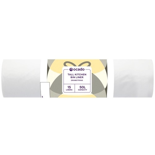 Ocado Tall Kitchen Bin Liner 50L
