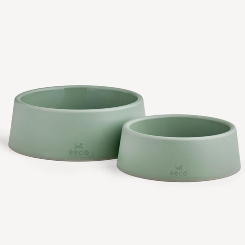 Beco Steady Dog Bowl Olive Green Large