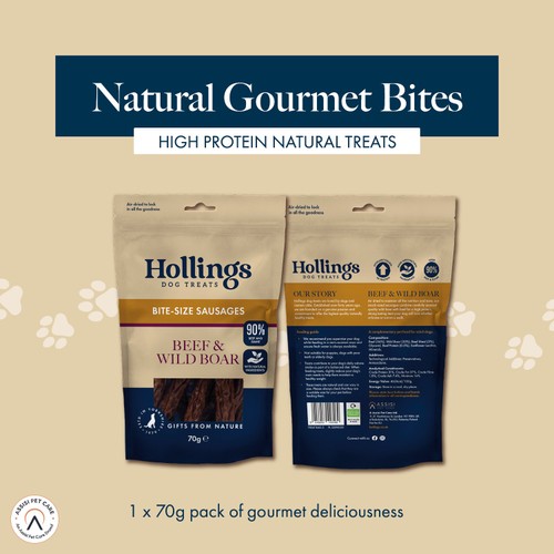Hollings Bite-Size Gourmet Sausages Beef & Wild Boar