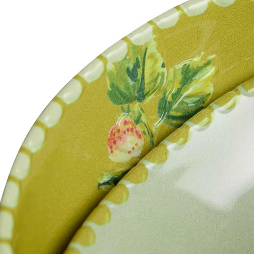 M&S Floral Melamine Cereal Bowl Set, Green