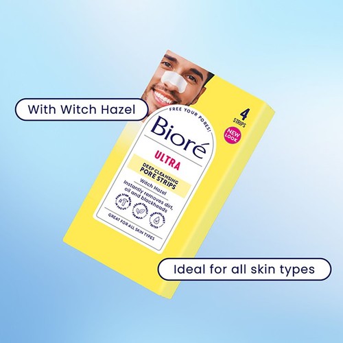 Biore Witch Hazel Ultra Deep Cleansing Nose Pore Strips For Spot Prone Skin