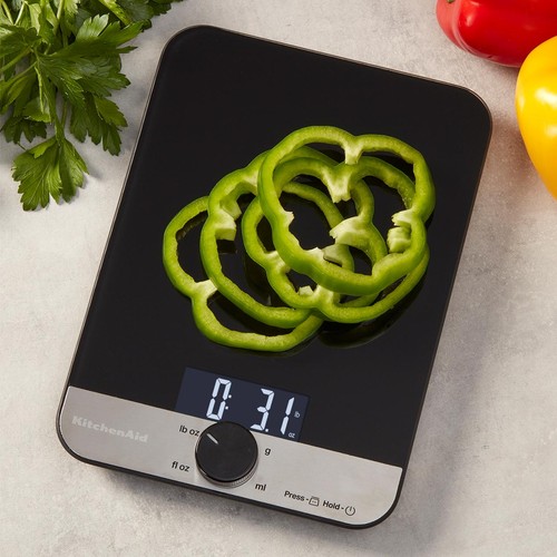 KitchenAid 11LB Digital Glass Top Kitchen Scales Black