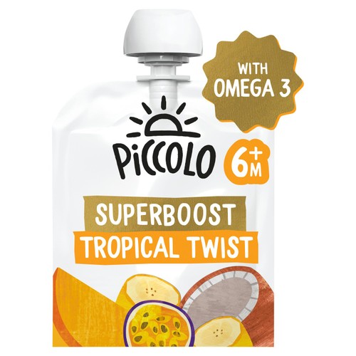 Piccolo Superboost Banana, Coconut & Passionfruit Baby Food Pouch 6+ Months