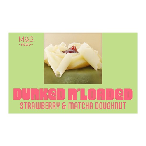 M&S Dunked & Loaded Strawberry & Matcha Doughnut
