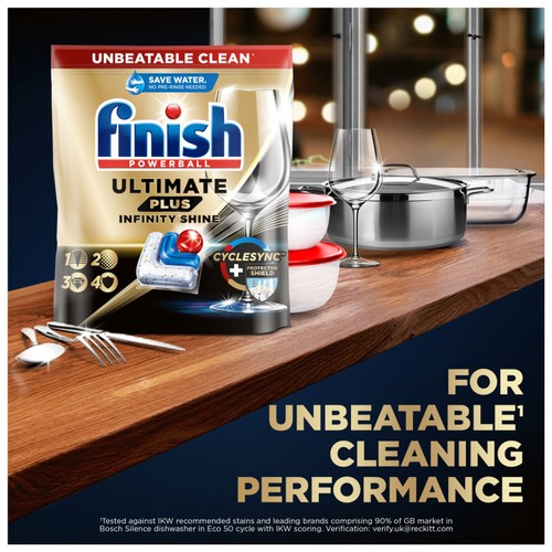 Finish Ultimate Infinity Shine Plus Dishwasher Tablets
