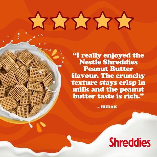 Shreddies Peanut Butter Breakfast Cereal