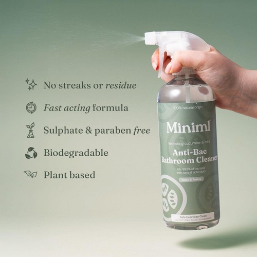 Miniml Cucumber & Mint  Anti-Bac Bathroom Cleaner Spray