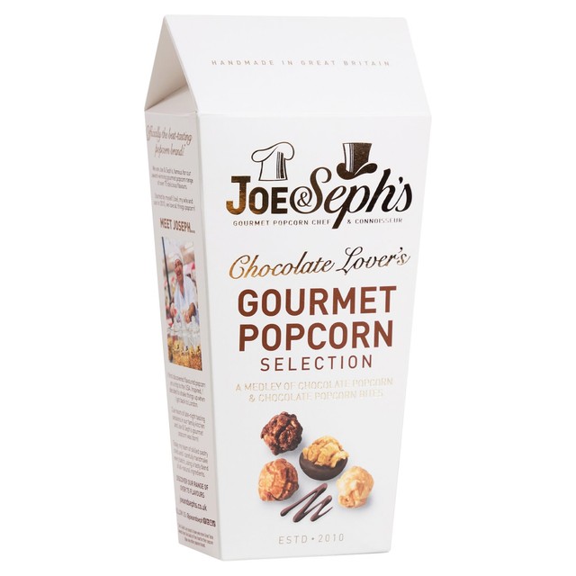Joe & Sephs Chocolate Lovers Gourmet Popcorn Box 105g