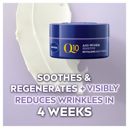 NIVEA Q10 Power Anti-Wrinkle Night Face Cream for Sensitive Skin