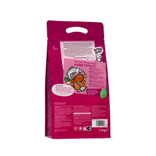 Meowing Heads Senior Moments Dry Cat Food