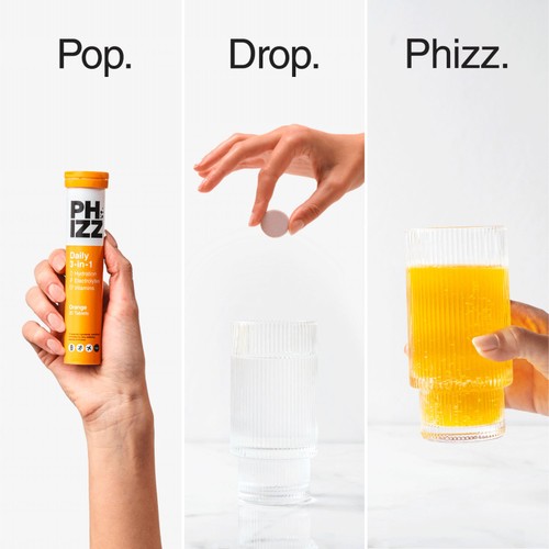 Phizz Orange 3-in-1 Hydration, Electrolytes & Vitamins Effervescent